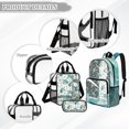 thumbnail image 3 of DISNIMO Clear Backpack for Girls, Sea Turtle Starfish Print 3Pcs Stadium Approved 17" See Through Bookbag Set with Pencil Case, Large Capacity Lunch Bag with Long Strap, 3 of 5