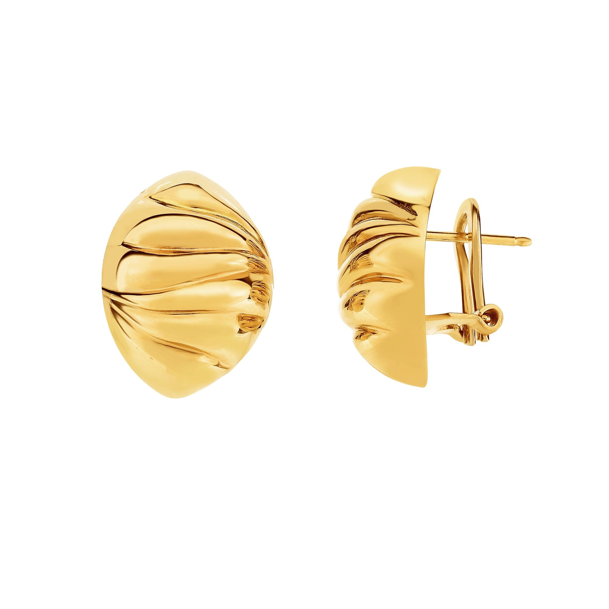 14Kt Gold Marquise Shape Earrings Puffed earrings 14Kt Gold Marquise Shape Earrings Puffed earrings