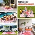 thumbnail image 3 of Valentine's Day Outdoor Rug 6x9 Ft, Non Slip Washable Area Rug, Pink Roses Sweet Love Heart Buffalo Plaid Patio Rugs Carpet Runner, Large Floor Mat for Indoor/Outdoor Deck Porch Camping, 3 of 8