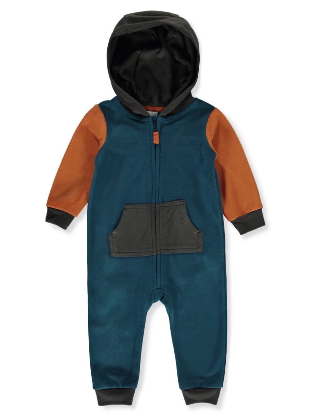 Carter's Baby Boys' Hooded Colorblocked Coveralls dark blue, newborn