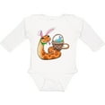 thumbnail image 3 of Inktastic Easter Cute Snake with Basket and Bunny Ears Boys or Girls Long Sleeve Baby Bodysuit, 3 of 5