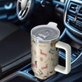 thumbnail image 4 of 40oz Double Insulated Dog Travel Mug with Spill Proof Lid, Handle and Straw – Perfect Coffee Tumbler Gift for Dog Lovers, 4 of 5