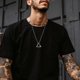 thumbnail image 2 of Stylish Amulet Norse Viking Necklaces for Men Waterproof Stainless Steel Triangle Pendant Collar with 55/60/70cm Box Chain, 2 of 5