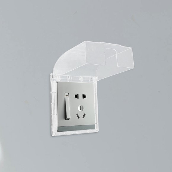 ADDHAT 4Ud Cubierta Para Tomacorriente Adhesiva Impermeable Transparente Reutilizable Para El Hogar