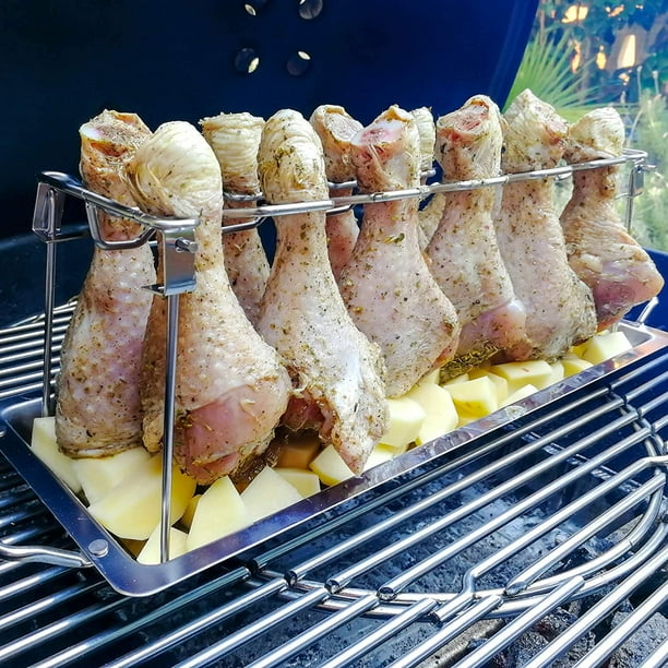 Chicken Leg and Wing Rack for Grill Smoker Oven Easy to Use 12