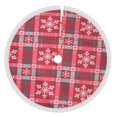 thumbnail image 1 of Faldas para árbol de Navidad a cuadros de 36 pulgadas, tapete para árbol de Navidad para fiestas de invierno, falda para árbol de Navidad para decoraciones navideñas rústicas, 1 of 8