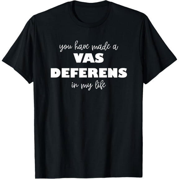 Vas Deferens Gag Gift for Urologist Doctor Med Student Nurse T-ShirtMen and women, Black T-shirt, size: Extra large