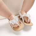 thumbnail image 2 of Infant Baby Girls Summer Sandals with Flower Soft Sole Newborn Toddler First Walker Crib Dress Shoes, 2 of 7