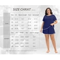 thumbnail image 6 of Cueply Women’s Plus Size Pajama Set Short Sleeve Sleepwear Loungewear 2 Piece Soft Top & Drawstring Shorts with Pockets, 6 of 8
