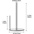 thumbnail image 5 of Paper Towel Holder Black, Premium Stainless Steel Kitchen Roll Dispenser, Countertop Roll Organizer with Weighted Base, 5 of 8