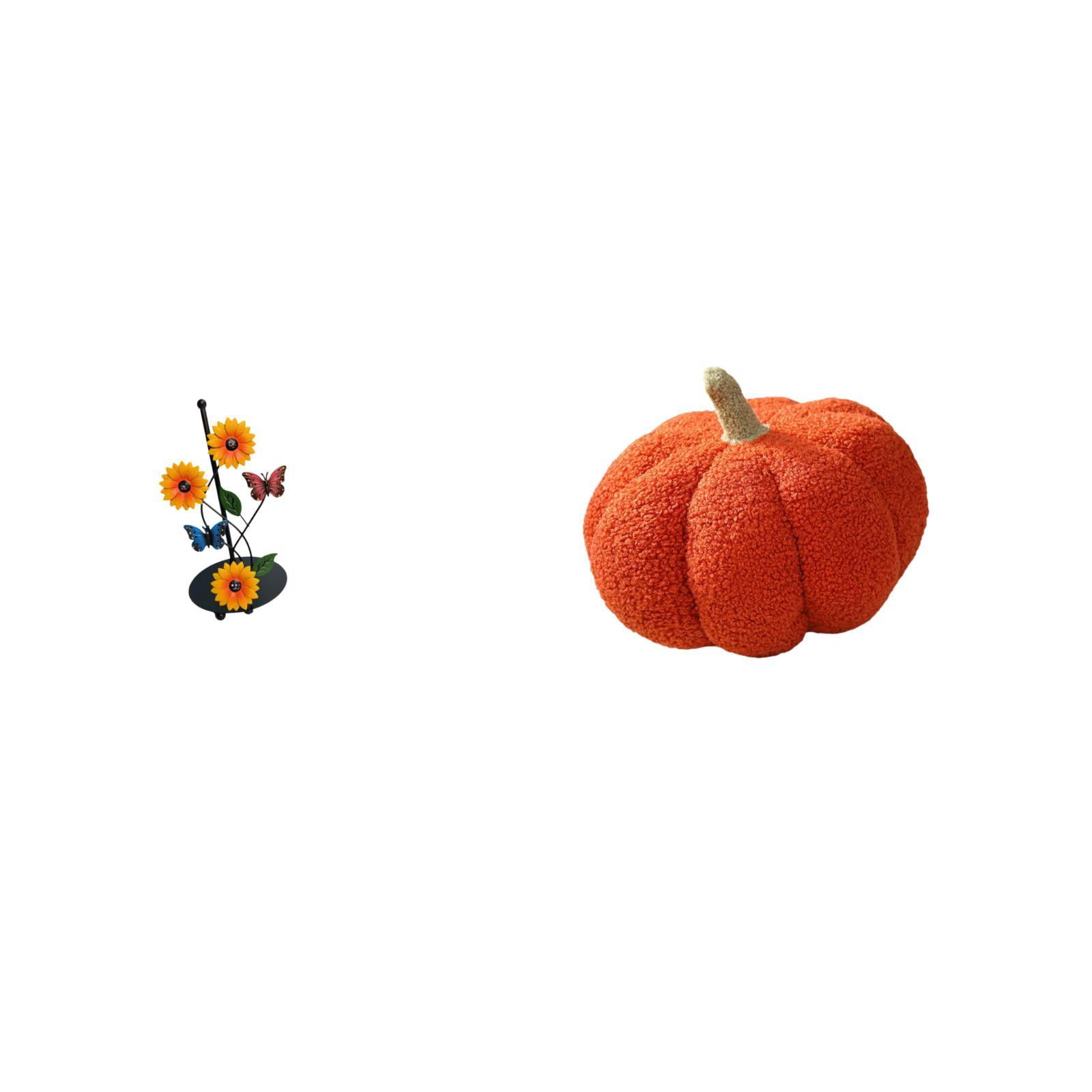 Fiocias Toilet Paper Holder Paper Towel Holder Countertop Halloween Pumpkin Iron Stand Soft Touch Suitable for Kitchen Dining Living Bedroom Indo
