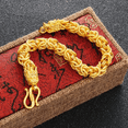 thumbnail image 5 of Double-Headed Golden Dragon Luck Bracelet, 5 of 7