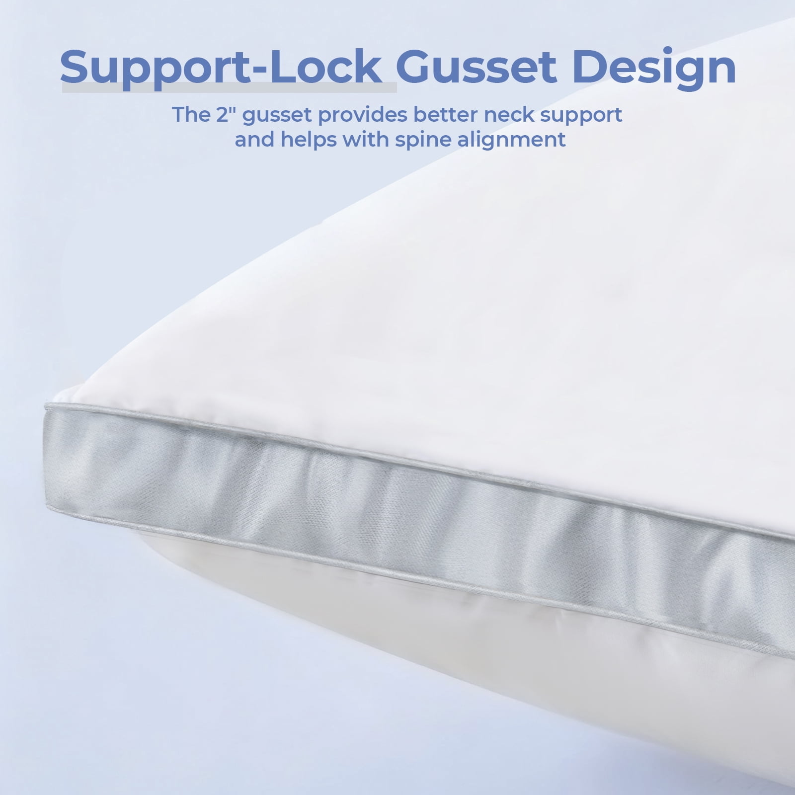 COOKEY Body Pillow for Adults 20"x54" – Firm & Supportive Long Pillow for Bed, White