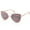 Dusty Pink, variant on Women's Vintage Cateye Sunglasses with Case, Metal Frame Flat Mirrored Lens UV400
