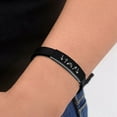thumbnail image 3 of Religious Silicone Strap Bracelet for Men Women Christian Jesus Witness Bracelets-He Came He Died He Arose He Ascended He's Coming Back, Adjustable, Black, 3 of 7