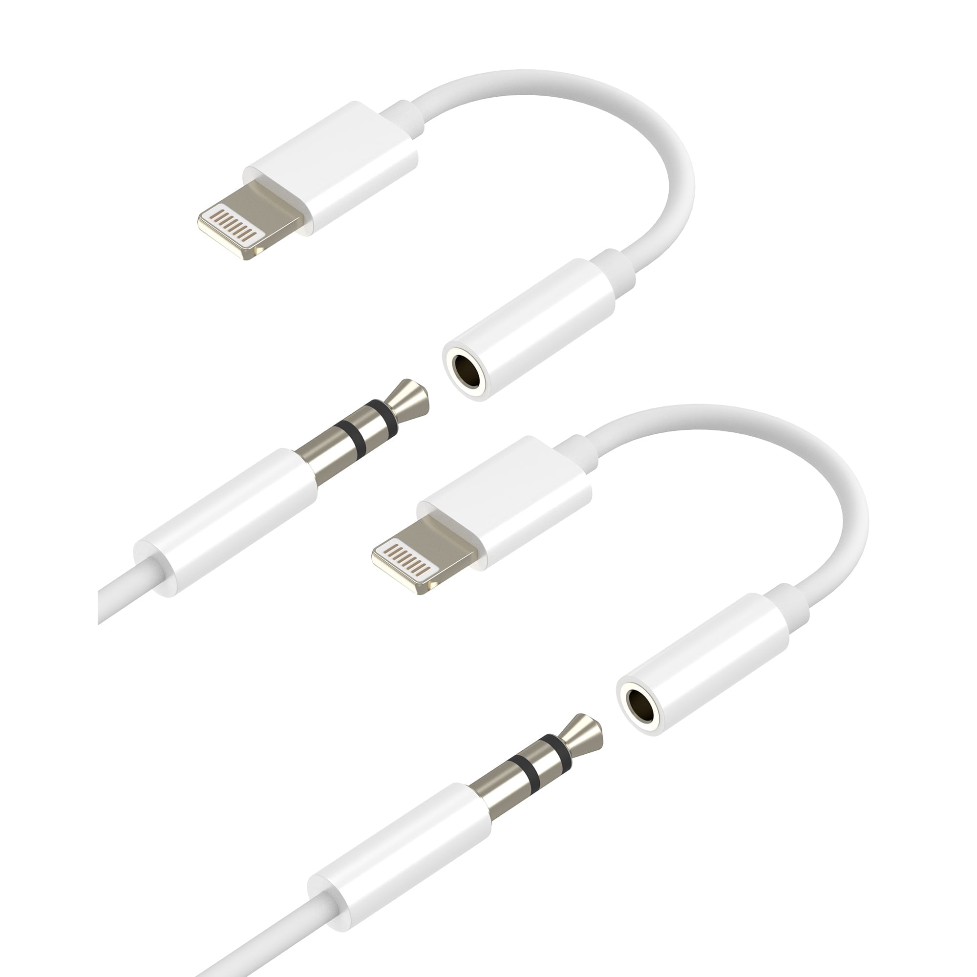 lightning to 3.5mm splitter for iPhone aux adapter(2Pack)for Apple MFI Certified headphone jack cable dongle Audio adaptador para music earphone cord connector for 14 13 12 11 pro max 7 8 plus x xs