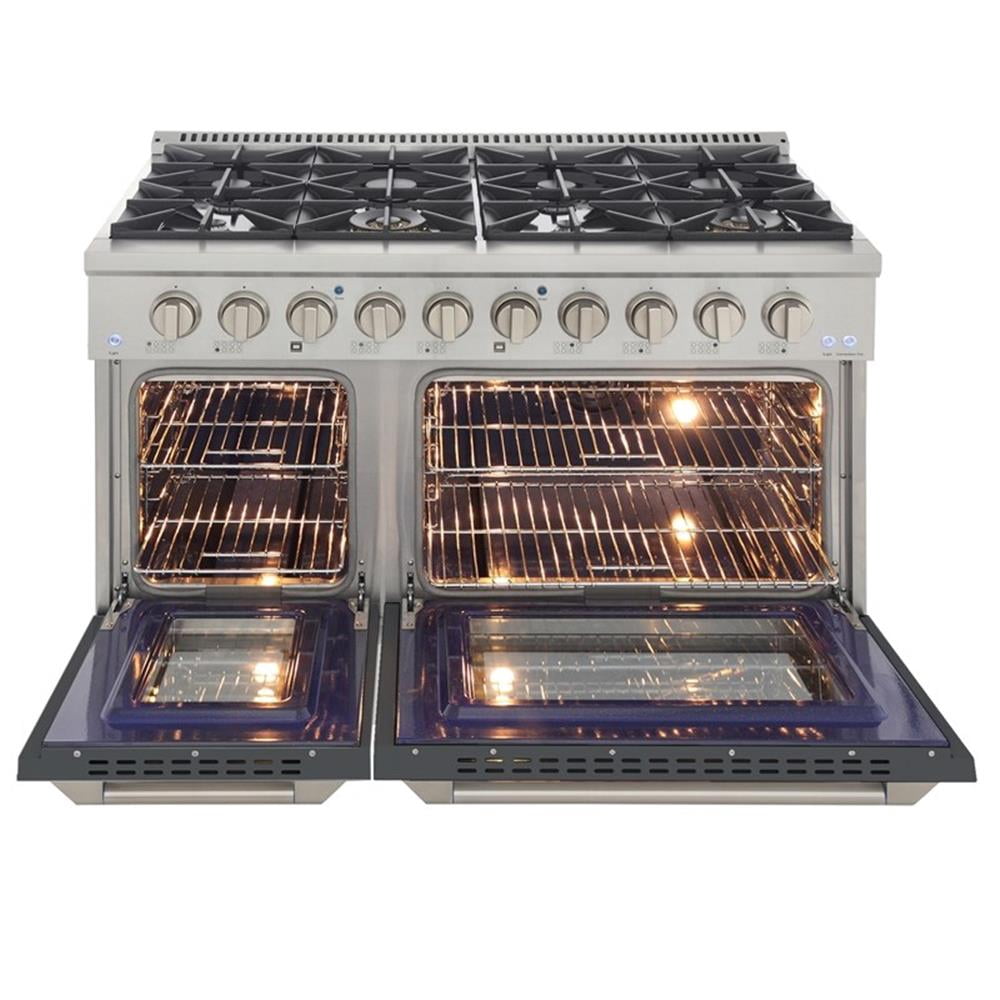 Pemberly Row 48" 6.7 cu. ft. Propane Gas Range w/ Convection Oven in Cement Gray