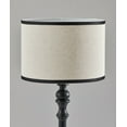 thumbnail image 5 of Adesso Zeek 27.75" 1-Light 3-Way Black Wood Table Lamp with Black Trim Cream Drum Shade, 5 of 5