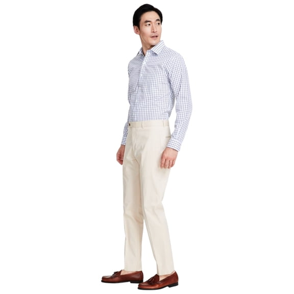 Brooks Brothers Mens Classic fit Chinos Pants 38 / 32 Beige Solid Stretch