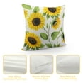 thumbnail image 4 of JEUXUS  Yellow Sunflower Throw Pillow Case Square Sofa Cushion Cover Home Decorative Armchair Bedroom Livingroom Standard Pillowcase, 4 of 5
