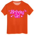thumbnail image 4 of Toddler Girls Short Sleeve Shirts Summer Tops Fashion Casual Graphic Print Tee Shir Size 3-4T ,Orange, 4 of 4