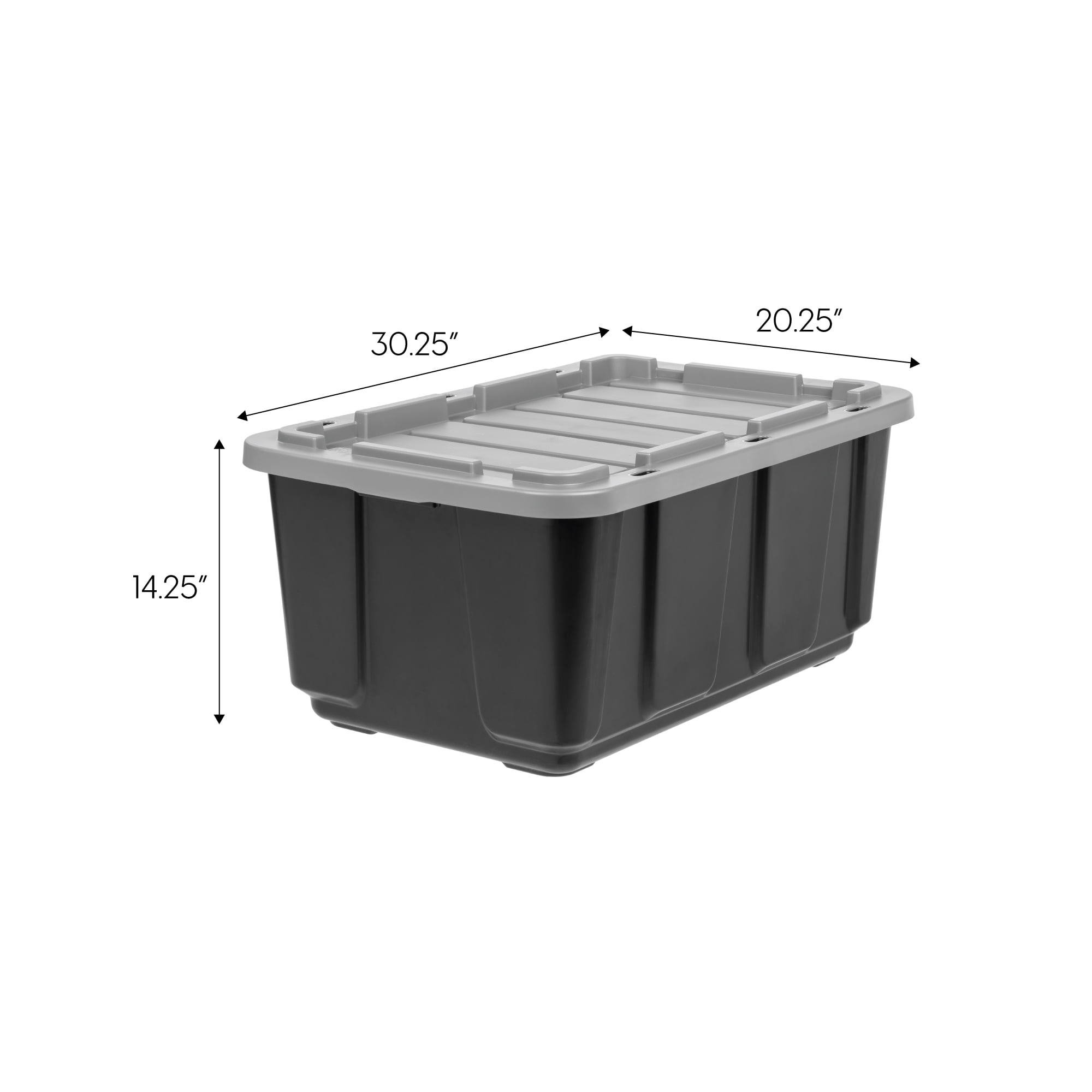 IRIS USA 27 Gallon Stackable Utility Storage Tote with Secure Lid Black (2  Pack), 1 Piece - QFC
