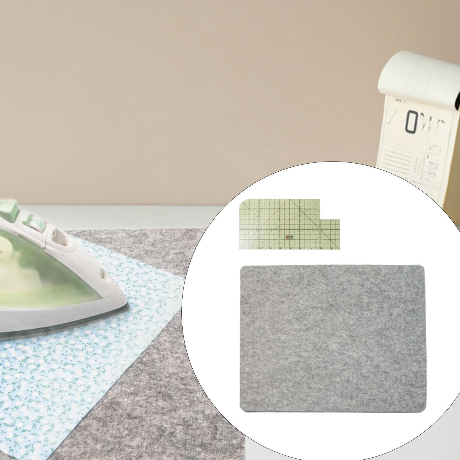 Fiocias Ironing Mat Felt Iron Board Mat Hot Ironing Ruler for Ironing Station Countertop Set B