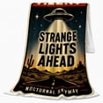 thumbnail image 2 of Desert Patrol Alert UFO Poster, Retro Alien Style for Space Lovers, Strange Lights Cactus Scene and Father's Day Gift, Cozy Flannel Blanket for Den and Game Room, Sci Fi Home Decor, 2 of 9