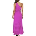 thumbnail image 4 of Caoirhny Women One Shoulder Sleeveless Dress Waist Cutout Casual Pleated Party Dress for Cocktail Beach Club Summer Streetwear, 4 of 5