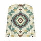 thumbnail image 4 of TaTaai Ladies Fashion Retro Western Print Round Neck Regular Shoulder Long Sleeve Sweatshirt Casual Loose Soft Top for Daily Streetwear Office Spring Winter Gift, 4 of 4
