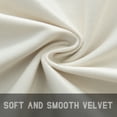 thumbnail image 3 of SMILETIME Ivory White 63in Long Velvet Curtains with Rod Pocket Thermal Insulated Soft Privacy Room Darkening Velvet Drapes for Bedroom and Living Room, Set of 2 Panels, 52 x 63 Inches Long, 3 of 7
