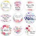 thumbnail image 2 of Bonne Fête Maman French Happy Mother's Day Decor Stickers Labels Joyeuse Fête Des Mères Floral Self-adhesive Paper Labels4.5cm-48pcs Gao Jinjia LED, 2 of 2
