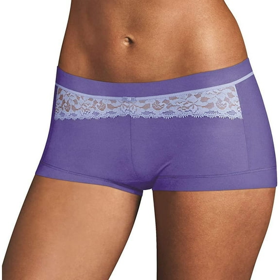 Maidenform Women's Dream Boyshort Panty, rose bloom pink/rose black, 9