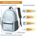 thumbnail image 3 of 17 Inch Lightweight Backpack,PVC Waterproof Oxford Fabric, Ergonomically Designed, with Large Capacity, Frozen Aesthetic Pattern, 3 of 5