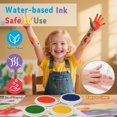 thumbnail image 4 of Almohadillas de tinta Hoiny de 8 colores, grandes de 18 cm, lavables para manualidades infantiles, 4 of 7