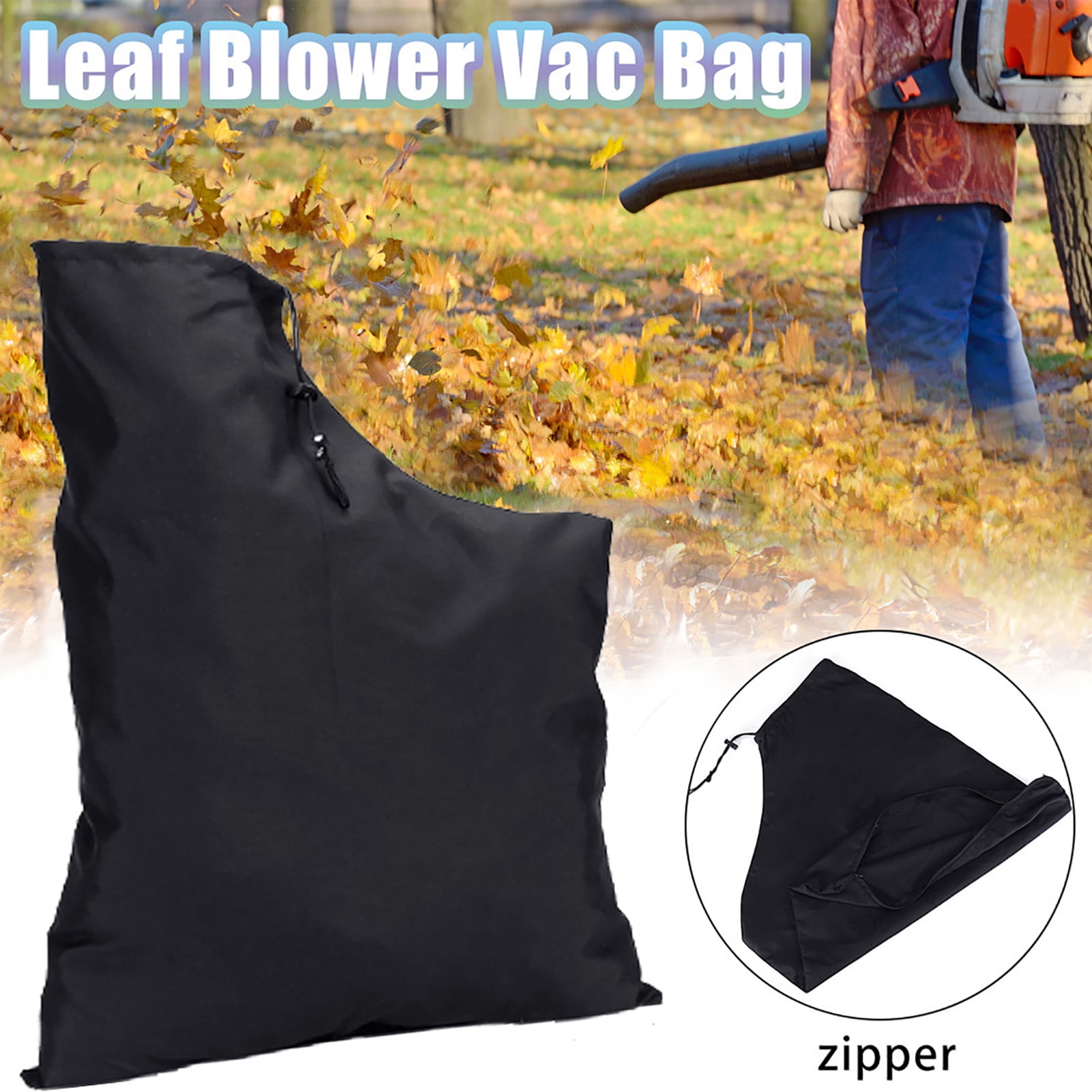 Outdoor Black Oxford Leaf Blower Vacuum Bag, Cleaning Dust Bag For Blower  Collector