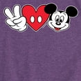 thumbnail image 3 of Mickey & Friends - Peace Love Mickey - Toddler And Youth Girls Short Sleeve Graphic T-Shirt, 3 of 5