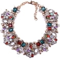 thumbnail image 1 of Collier Bavoir Déclaration Collier en Verre Coloré Collier Ras du Cou en Cristal pour Femmes Accessoires de Mode, 1 of 6