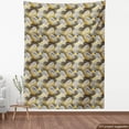 thumbnail image 4 of Ambesonne Tropical Fabric by the Yard Upholstery, Palm Leaves Monochrome Art, 5 Yards, Pale Caramel White and Grey, 4 of 5