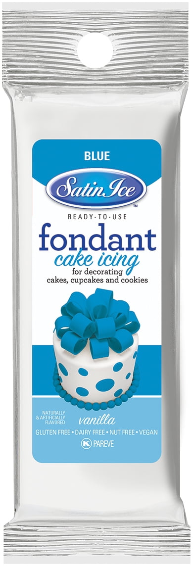 Satin Ice Packaged Fondant 4oz Blue Vanilla