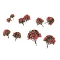 thumbnail image 3 of Kokiya Pack of 10 Model Train Trees with Flowers, 1:75-1:500 Multi Scale, Scenery HO OO, 3 of 8