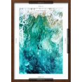 thumbnail image 5 of Art.com Aerial Summer - Aqua Waves Photographic Print by Philippe HUGONNARD, Brown Frame Wall Art, 17" x 23", 5 of 5