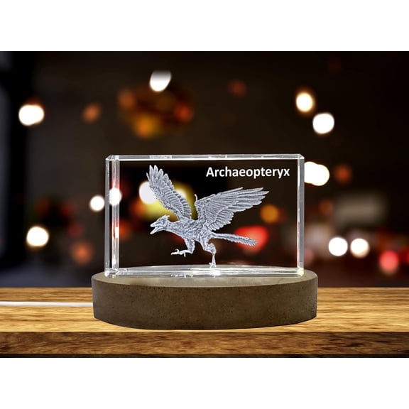 Archaeopteryx Dinosaur 3D Engraved Crystal 3D Engraved Crystal Keepsake/Gift/Decor/Collectible/Souvenir
