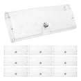 thumbnail image 2 of 10 Uds. Estuches para gafas, estuche transparente para anteojos, estuche protector de plástico transparente para gafas de sol con botón, 2 of 7