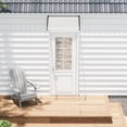 thumbnail image 2 of Kicctian 40''x40'' Outdoor Window Door Awning Canopy, with Polycarbonate Cover & Plastic Steel Brackets, Weather-Resistant Door Canopy for Porch, Patio, Window, Clear, 2 of 7