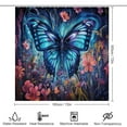thumbnail image 2 of Wildflowers Butterfly 4 Piece Shower Curtain Sets, with Non-Slip Rugs, Toilet Lid Cover And Bath Mat, for Bathroom Decor Set, 2 of 8