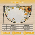 thumbnail image 3 of CURLYOOT Pumpkin Sunflower Fall Half Round Door Mat 24'' x 36'', Indoor Outdoor Entrance Rug, Semi Circular Area Rug, Non Slip Washable Absorbent Doormat, Laundry Room Rug, 3 of 7