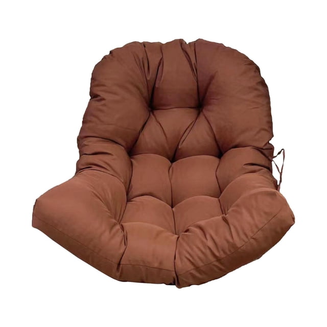 Cojín colgante para silla tipo huevo, cojín para asiento de silla de exterior, repuesto transpirable, almohadilla para silla oscilante, alfombrilla Marrón