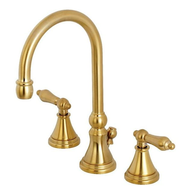 Kingston Laiton KS2987AL Robinet de Salle de Bain à Large Diffusion 8 Po. Laiton Brossé