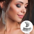 thumbnail image 3 of Half Lashes Natural Look Wispy False Eyelashes 15MM 3D Fluffy Faux Mink Lash Clear Band Cluster Wispy Cat Eye Lashes Look Like Extensions Curly Soft F, 3 of 4